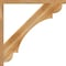 Ekena Millwork Olympic Block Rough Sawn Bracket w/ Offset Brace, Western Red Cedar, 4"W x 40"D x 40"H BKT0402X40X40OLY05RWR - alternate 3